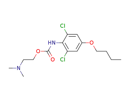 Molecular Structure of 15483-04-2 (2-(dimethylamino)ethyl (4-butoxy-2,6-dichlorophenyl)carbamate)