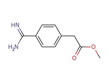 Molecular Structure of 15676-14-9 (Benzeneacetic acid, 4-(aMinoiMinoMethyl)-, Methyl ester)