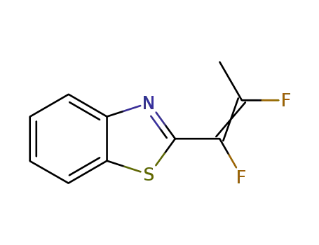 Molecular Structure of 17822-22-9 (Benzothiazole, 2-(1,2-difluoropropenyl)- (8CI))