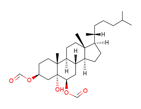 Molecular Structure of 15676-25-2 ((3beta,5alpha,6beta)-5-hydroxycholestane-3,6-diyl diformate)
