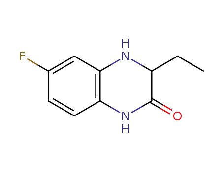 Molecular Structure of 1147012-91-6 (6-fluoro-3-ethyl-3,4-dihydroquinoxalin-2(1H)-one)