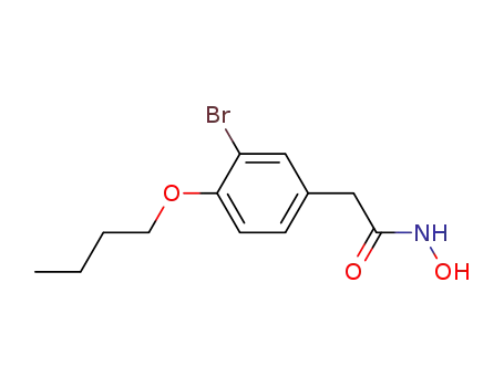 Molecular Structure of 15560-64-2 (2-(3-Bromo-4-butoxyphenyl)acetohydroxamic acid)