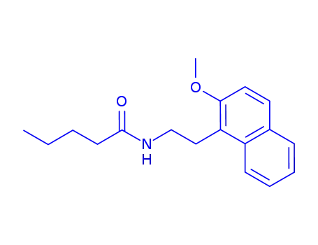 Molecular Structure of 156482-72-3 (Pentanamide,N-[2-(2-methoxy-1-naphthalenyl)ethyl]-)