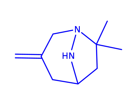 Molecular Structure of 155282-10-3 (1,8-Diazabicyclo[3.2.1]octane,  7,7-dimethyl-3-methylene-)