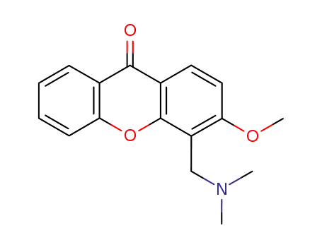 Molecular Structure of 17854-57-8 (4-(Dimethylamino)methyl-3-methoxy-9H-xanthen-9-one)
