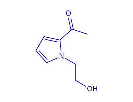 Molecular Structure of 158151-19-0 (Ethanone, 1-[1-(2-hydroxyethyl)-1H-pyrrol-2-yl]- (9CI))