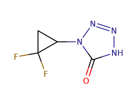 Molecular Structure of 179101-26-9 (5H-Tetrazol-5-one,1-(2,2-difluorocyclopropyl)-1,2-dihydro-(9CI))