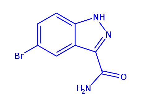 Molecular Structure of 1799421-04-7 (5-broMo-1H-Indazole-3 -CarboxaMide)