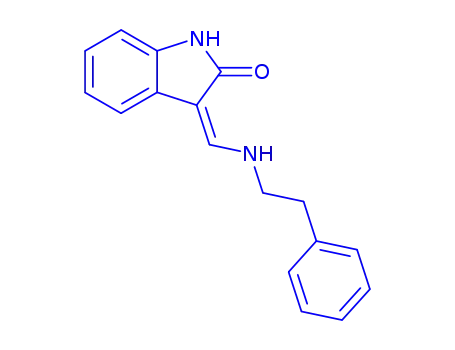 2H-Indol-2-one, 1,3-dihydro-3-(((2-phenylethyl)amino)methylene)-, (E)-