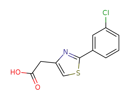 Molecular Structure of 17969-26-5 (2-(3-CHLOROPHENYL)-1,3-THIAZOL-4-YL]ACETIC ACID)
