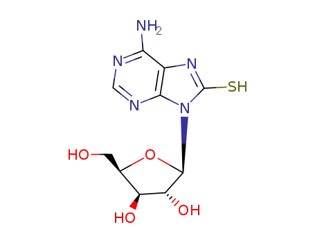 Molecular Structure of 15830-61-2 (6-amino-9-pentofuranosyl-7,9-dihydro-8H-purine-8-thione)