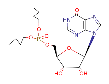 Molecular Structure of 15923-57-6 (9-[5-O-(dibutoxyphosphoryl)pentofuranosyl]-3,9-dihydro-6H-purin-6-one)