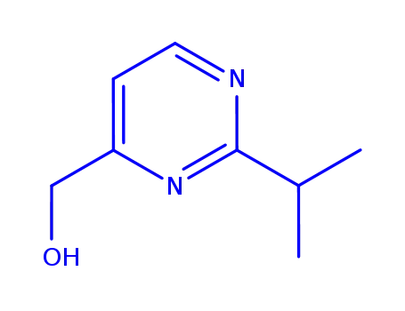 Molecular Structure of 157799-70-7 (4-Pyrimidinemethanol,2-(1-methylethyl)-(9CI))
