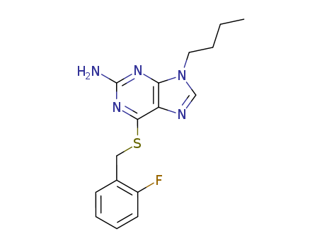 9H-Purin-2-amine,9-butyl-6-[[(2-fluorophenyl)methyl]thio]- cas  1581-23-3