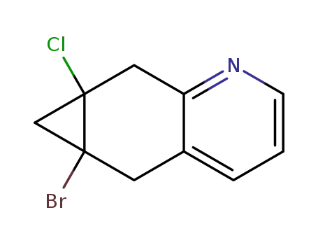 Molecular Structure of 130566-11-9 (1-bromo-7a-chloro-1a,2,7,7a-tetrahydrocyclopropa<g>quinoline)
