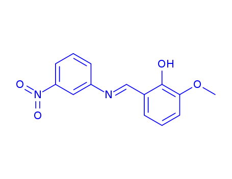 Molecular Structure of 1801682-09-6 (2-methoxy-6-{[(3-nitrophenyl)imino]methyl}phenol)