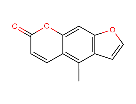 Molecular Structure of 15912-89-7 (4-Methyl-7H-furo(3,2-g)(1)benzopyran-7-one)