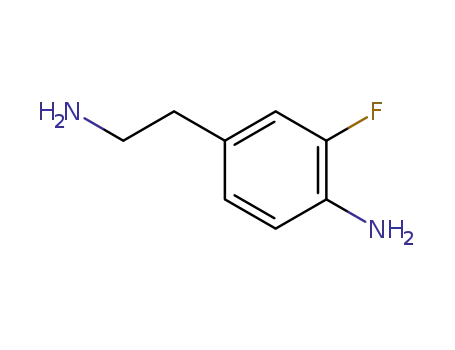 Molecular Structure of 180149-20-6 (Benzeneethanamine, 4-amino-3-fluoro- (9CI))