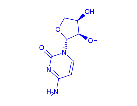 Molecular Structure of 179239-88-4 (2(1H)-Pyrimidinone, 4-amino-1-(tetrahydro-3,4-dihydroxy-2-furanyl)-, [2S-(2alpha,3ba,4ba)]- (9CI))