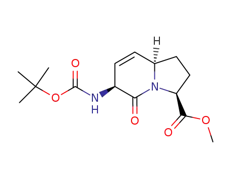 Molecular Structure of 328974-94-3 ((3S,6R,9S)-1-aza-3-t-butoxycarbonylamino-9-carbomethoxybicyclo[4.3.0]non-4-ene)