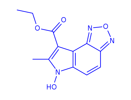 ETHYL 6-HYDROXY-7-METHYL-6H-[1,2,5]OXADIAZOLO[3,4-E]INDOLE-8-CARBOXYLATE