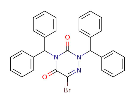 Molecular Structure of 15870-80-1 (6-bromo-2,4-bis(diphenylmethyl)-1,2,4-triazine-3,5(2H,4H)-dione)