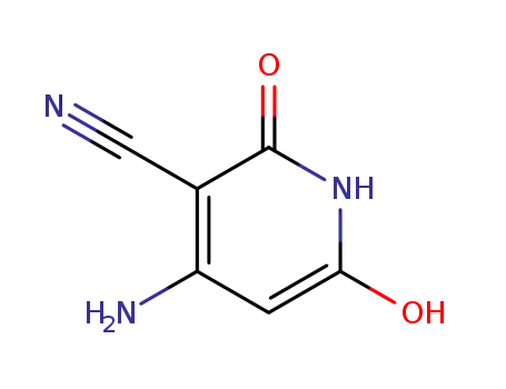 Molecular Structure of 15828-10-1 (3-Pyridinecarbonitrile,  4-amino-1,2-dihydro-6-hydroxy-2-oxo-)