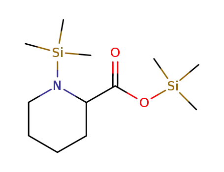 Molecular Structure of 55255-44-2 (1-(Trimethylsilyl)-2-piperidinecarboxylic acid trimethylsilyl ester)