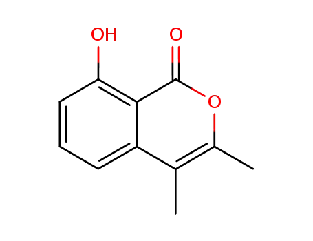 Molecular Structure of 1570-27-0 (8-Hydroxy-3,4-dimethyl-1H-2-benzopyran-1-one)