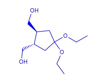 Molecular Structure of 158214-38-1 (1,2-Cyclopentanedimethanol,4,4-diethoxy-,trans-(9CI))