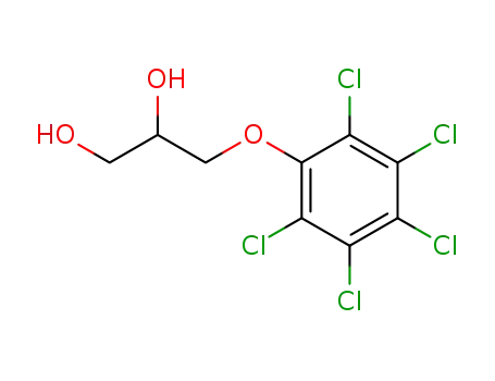 Molecular Structure of 15721-19-4 (3-(pentachlorophenoxy)propane-1,2-diol)