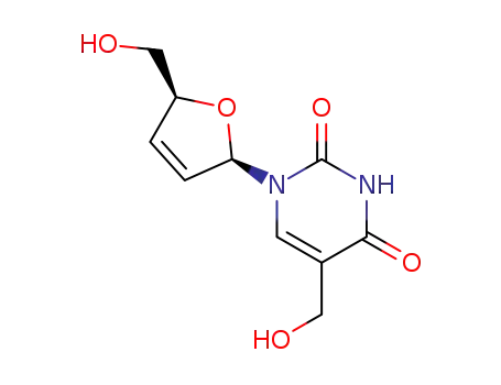 Molecular Structure of 158532-72-0 (2',3'-didehydro-2',3'-dideoxy-5-hydroxymethyluridine)
