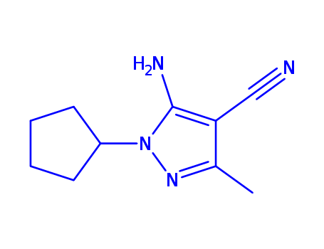 1H-Pyrazole-4-carbonitrile, 5-amino-1-cyclopentyl-3-methyl-