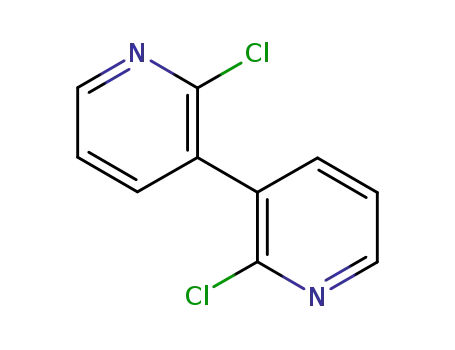 Molecular Structure of 97033-27-7 (2,2'-DICHLORO-[3,3']-BIPYRIDINE)