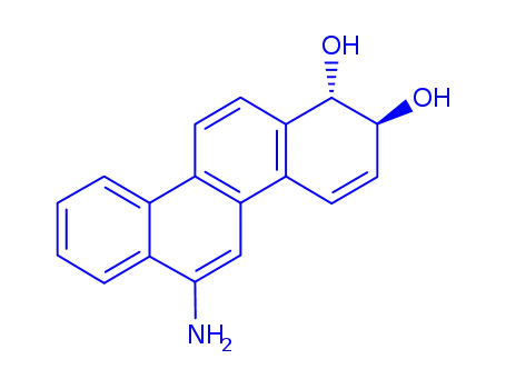 Molecular Structure of 158305-99-8 (6-amino-1,2-dihydrochrysene-1,2-diol)