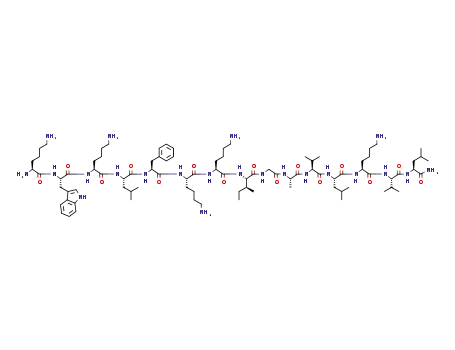 Molecular Structure of 157606-25-2 (CECROPIN A (1-7)-MELITTIN A (2-9) AMIDE)
