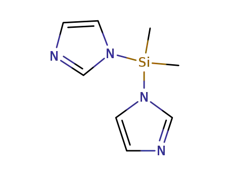 Molecular Structure of 179611-74-6 (N,N'-BIS(IMIDAZOLE)DIMETHYLSILANE,TECH-95)