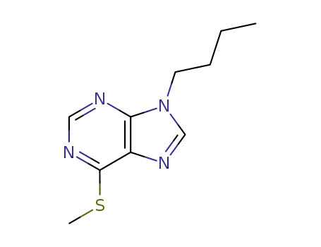 Molecular Structure of 15923-48-5 (9-Butyl-6-(methylthio)-9H-purine)