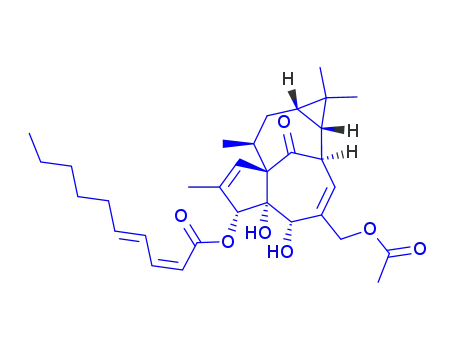 Molecular Structure of 158850-76-1 (3-O-(2'E ,4'Z-decadienoyl)-20-O-acetylingenol)
