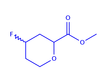 Molecular Structure of 157919-99-8 (2H-Pyran-2-carboxylicacid,4-fluorotetrahydro-,methylester,trans-(9CI))