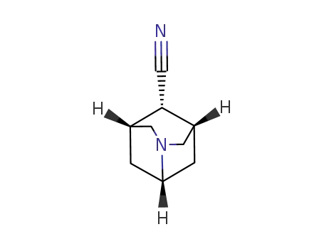 Molecular Structure of 160080-06-8 (2,6-Methano-1H-pyrrolizine-8-carbonitrile,hexahydro-,stereoisomer(9CI))
