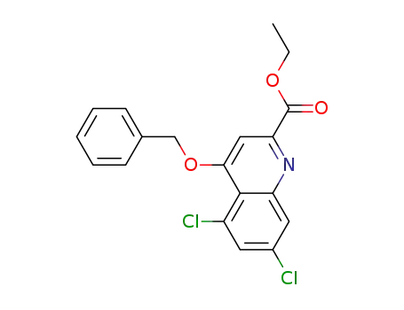 5,7-dichloro-4-benzyloxyquinoline-2-carboxylic acid, ethyl ester