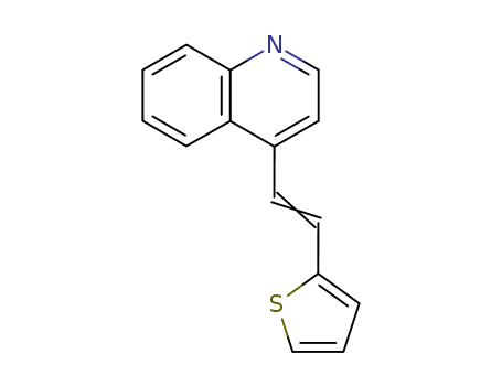 Quinoline,4-[2-(2-thienyl)ethenyl]- cas  1586-52-3