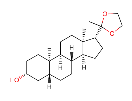 (+/-)-20-Aethylendioxy-3α-hydroxy-13α,17α-pregnan