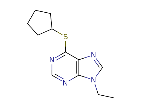 9H-Purine,6-(cyclopentylthio)-9-ethyl- cas  15923-45-2