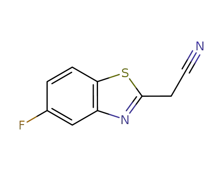 Molecular Structure of 157764-05-1 (2-Benzothiazoleacetonitrile,5-fluoro-(9CI))