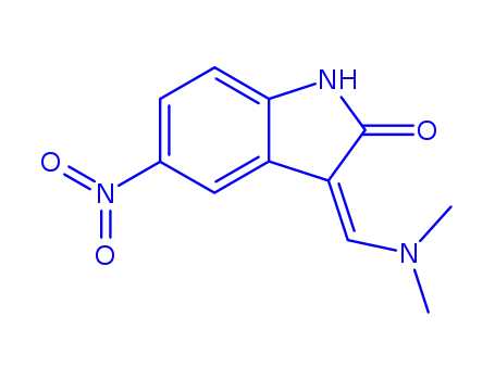 Molecular Structure of 159212-47-2 ((3Z)-3-[(dimethylamino)methylidene]-5-nitro-1,3-dihydro-2H-indol-2-one)