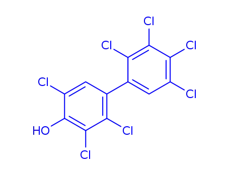 Molecular Structure of 158076-64-3 (2,2',3,3',4',5,5'-HEPTACHLORO-4-BIPHENYLOL)