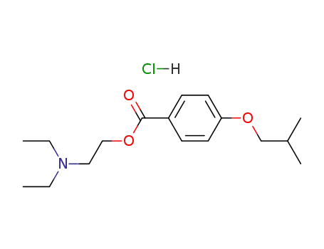 Molecular Structure of 15788-74-6 (N,N-diethyl-2-{[4-(2-methylpropoxy)benzoyl]oxy}ethanaminium chloride)