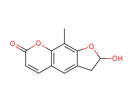 Molecular Structure of 82678-22-6 (4',5'-dihydro-5'-hydroxy-8-methylpsoralen)